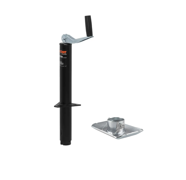 CURT 2,000 lbs, 14" TravelA-Frame Jack with Top Handle + 1-11/16 in. Footplate - CURT