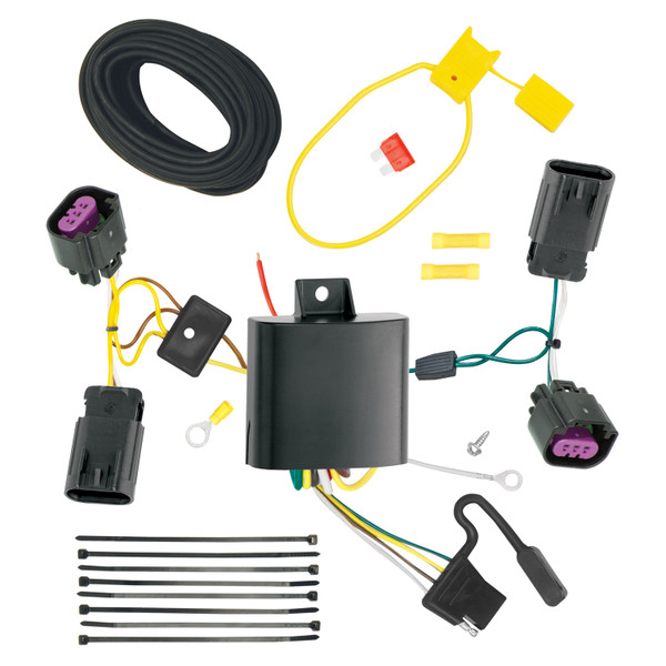 2012-2020 Dodge Journey Except w/LED Taillights Draw-tite Class 3 Trailer Hitch, 2 Inch Square Receiver Bundle w/ Plug-n-Play T-One Wiring Harness 76225