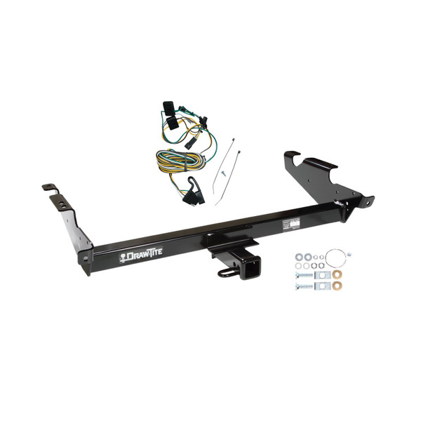 1987-1995 GMC G3500 Draw-tite Class 3 Trailer Hitch, 2 Inch Square Receiver Bundle w/ Plug-n-Play T-One Wiring Harness 75121 - Draw-tite