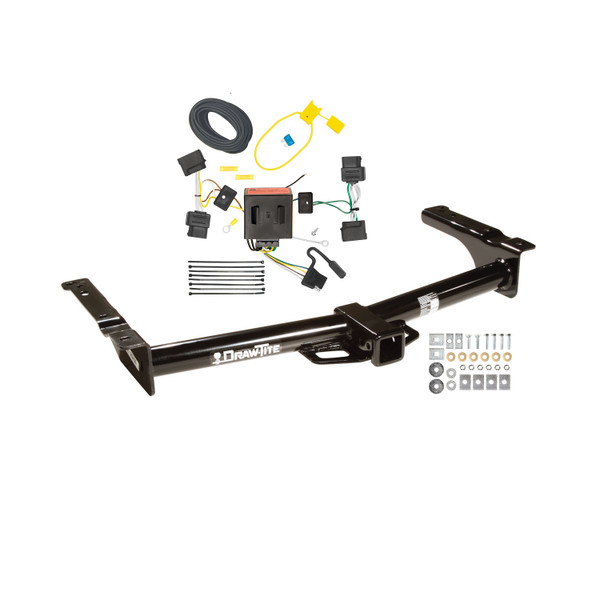 2009-2014 Ford E-150 Econoline Draw-tite Class 4 Trailer Hitch, 2 Inch Square Receiver Bundle w/ Plug-n-Play T-One Wiring Harness 75703 - Draw-tite