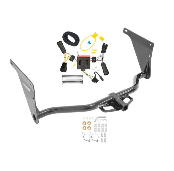 2013-2016 Ford Escape Draw-tite Class 2 Trailer Hitch, 1-1/4 Inch Square Receiver Bundle w/ Plug-n-Play T-One Wiring Harness 36524 - Draw-tite