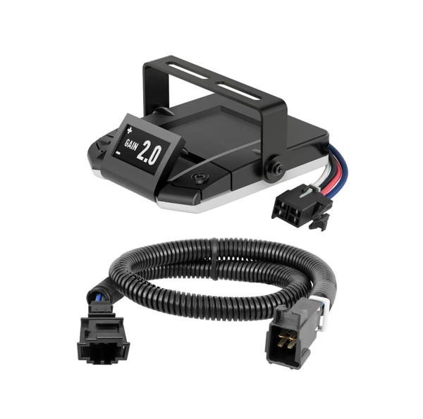 2020-2024 Volkswagen Atlas Cross Sport with Factory Tow Package CURT Assure Proportional 1-4 Axel Auto Leveling Motion-Sensing Trailer Brake Controller - CURT