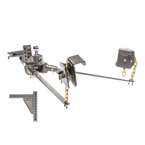 BlueOx 20k, 750 lb TW, SwayPro Weight Distributing Hitch, 2" Recievers 11-hole/10" receiver stinger BXW0756 - Blue Ox