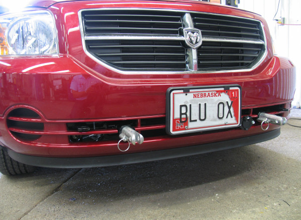 BlueOx Tow Bar Base Plate, Front Mount, RV Flat Towing for Select, DODGE CALIBER E13