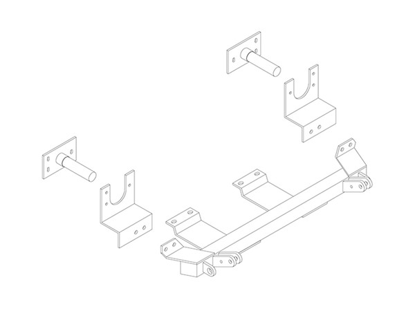 BlueOx Tow Bar Base Plate, Front Mount, RV Flat Towing for Select, PONTIAC GRAND AM E13 - Blue Ox