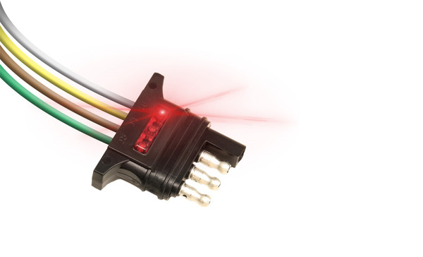 Hopkins LED Test 4-Wire Flat Trailer End Connector 48133