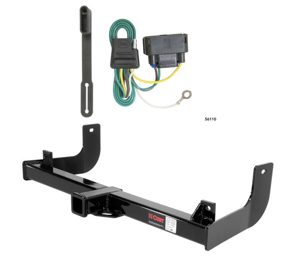 2010 - 2014 Ford F-150 Excluding factory receiver Curt 2", Class 4 Trailer Tow Hitch + 4-flat Wiring Kit 14002 - CURT