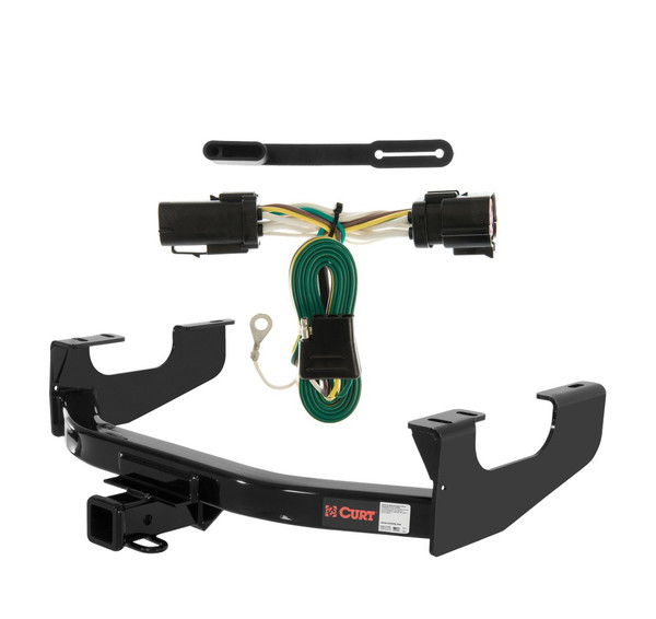 2004 Ford F-150 Heritage Edition Curt 2", Class 4 Trailer Tow Hitch + 4-flat Wiring Kit 14355 - CURT
