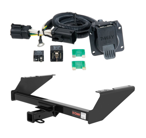 1997 - 2003 Ford F-150 New body Curt 2", Class 3 Trailer Tow Hitch + 7-way Wiring Kit 13038-2 - CURT