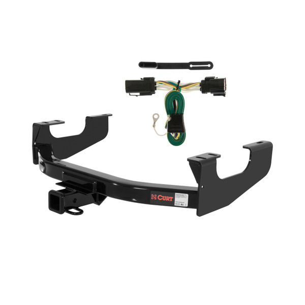97 - 99 Ford F-250LD New body Curt 2", Class 4 Trailer Tow Hitch + 4-flat Wiring Kit 14355 - CURT