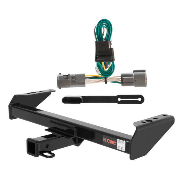 87 - 97 Ford F-350 Cab & chassis with 34" frame width (O.D.) Curt 2", Class 4 Trailer Tow Hitch + 4-flat Wiring Kit 14082 - CURT