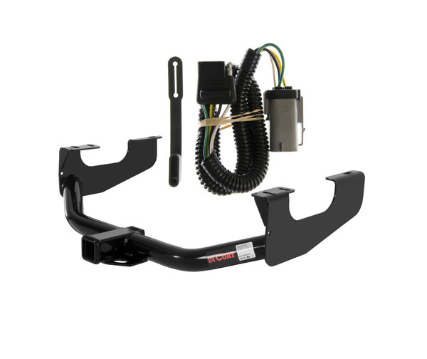 02 - 04 Ford F-250 Super Duty Curt 2", Class 3 Trailer Tow Hitch + 4-flat Wiring Kit 13359 - CURT