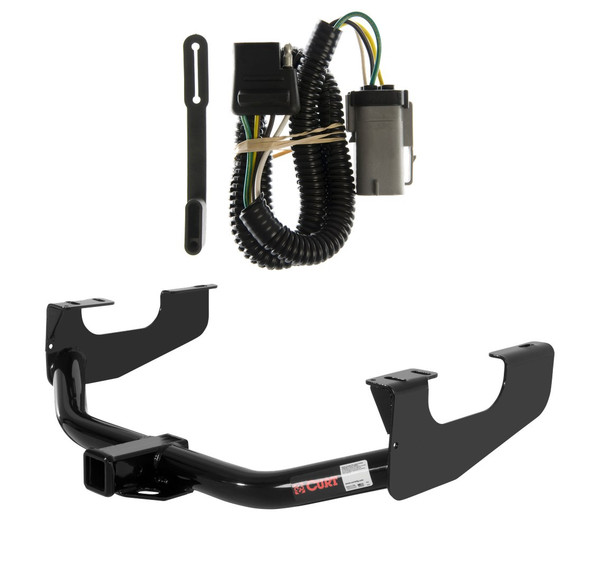 2002 - 2004 Ford F-250 Super Duty Curt 2", Class 3 Trailer Tow Hitch + 4-flat Wiring Kit 13359 - CURT