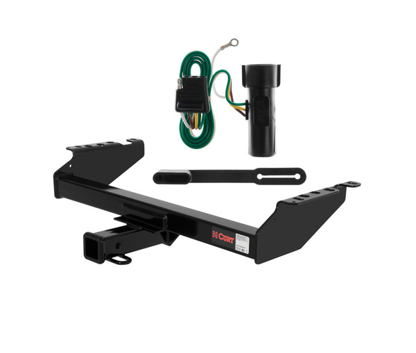 80 - 86 Ford F-350 Old body, excluding with 10" drop bumper Curt 2", Class 3 Trailer Tow Hitch + 4-flat Wiring Kit 13310 - CURT