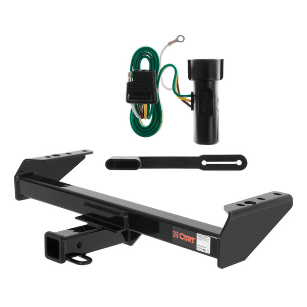 80 - 86 Ford F-350 Cab & chassis with 34" frame width (O.D.) Curt 2", Class 4 Trailer Tow Hitch + 4-flat Wiring Kit 14082 - CURT