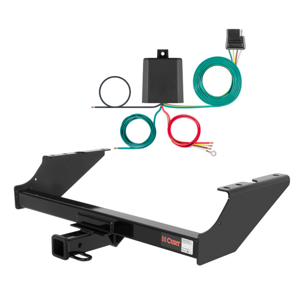 08 - 16 Ford F-350 Super Duty Excluding cab & chassis and 20" spare tire Curt 2", Class 3 Trailer Tow Hitch + 4-flat Wiring Kit 13014 - CURT