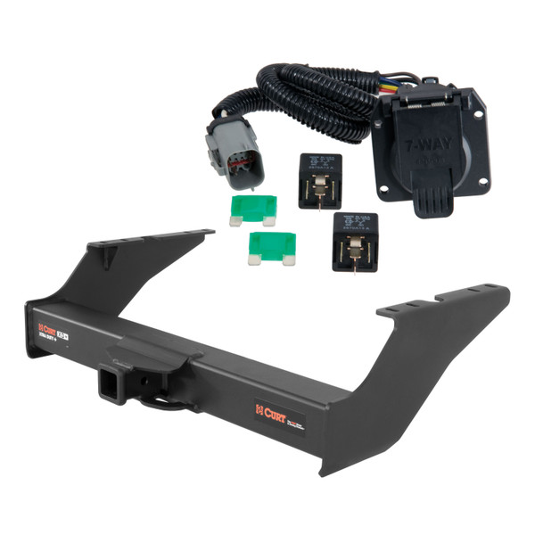 99 - 01 Ford F-350 Super Duty Excluding cab & chassis Curt 2", Class 5 Trailer Tow Hitch + 7-way Wiring Kit 15410 - CURT