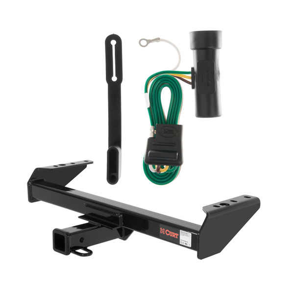 75 - 78 GMC K35 Excluding with 10" step bumper Curt 2", Class 4 Trailer Tow Hitch + 4-flat Wiring Kit 14082 - CURT