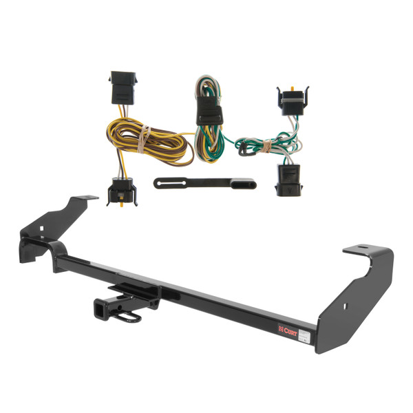 01 - 03 Ford Focus Wagon Curt 1-1/4", Class 1 Trailer Tow Hitch + 4-flat Wiring Kit 11296 - CURT