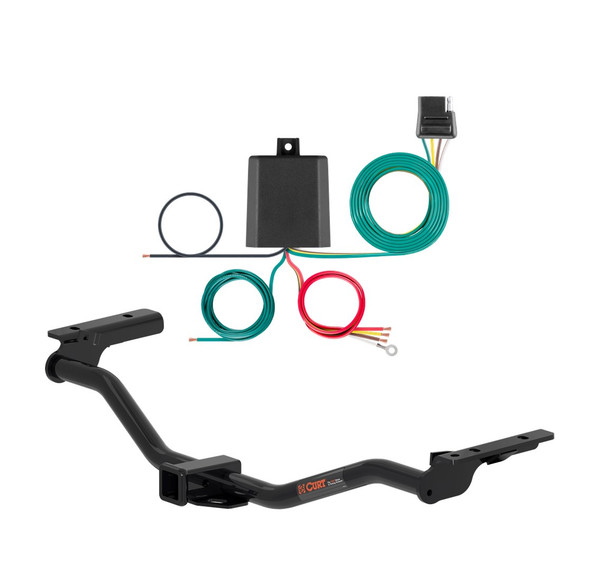 2019 Ford Police Interceptor Utility Curt 2", Class 3 Trailer Tow Hitch + 4-flat Wiring Kit 13386 - CURT