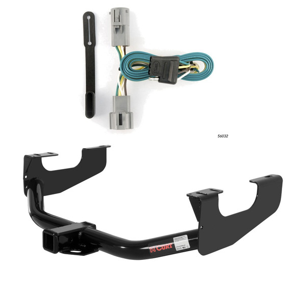 2005 - 2007 Ford F-350 Super Duty Excluding cab & chassis Curt 2", Class 3 Trailer Tow Hitch + 4-flat Wiring Kit 13359 - CURT