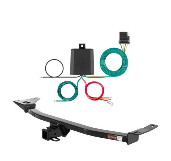2008 - 2009 Ford Taurus Sedan Curt 2", Class 3 Trailer Tow Hitch + 4-flat Wiring Kit 13542 - CURT