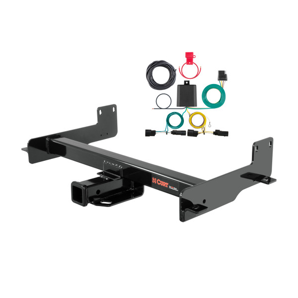 15 - 24 Ford Transit-250 Curt 2", Class 4 Trailer Tow Hitch + 4-flat Wiring Kit 14012 - CURT