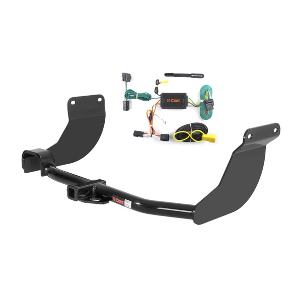 10 - 13 Ford Transit Connect Excluding electric models Curt 1-1/4", Class 2 Trailer Tow Hitch + 4-flat Wiring Kit 12076 - CURT