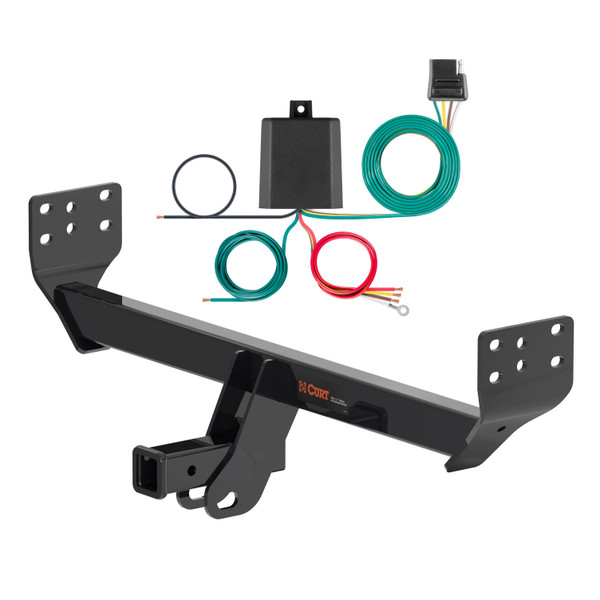 21 - 24 Gensis GV80 Curt 2", Class 3 Trailer Tow Hitch + 4-flat Wiring Kit 13464 - CURT