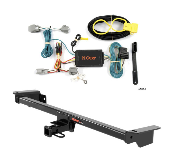 2013 Ford Fiesta Sedan Curt 1-1/4", Class 1 Trailer Tow Hitch + 4-flat Wiring Kit 11369 - CURT