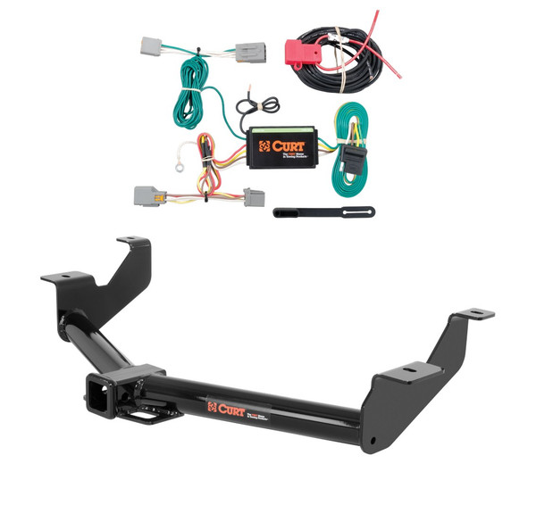 2014 - 2023 Ford Transit Connect Curt 2", Class 3 Trailer Tow Hitch + 4-flat Wiring Kit 13167 - CURT