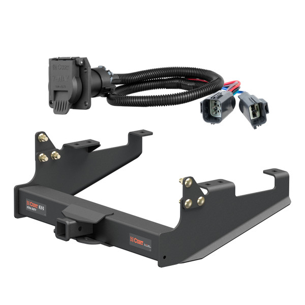 20 - 24 Ford F-350 Super Duty Cab & chassis with 34" frame width (O.D.) Curt 2", Class 5 Trailer Tow Hitch + 7-way Wiring Kit 15402 - CURT