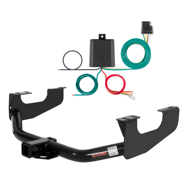 08 - 16 Ford F-450 Super Duty Excluding cab & chassis Curt 2", Class 3 Trailer Tow Hitch + 4-flat Wiring Kit 13359 - CURT