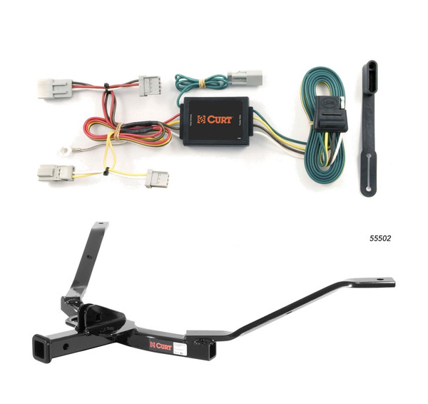 2003 - 2007 Honda Accord Frame mount Curt 1-1/4", Class 1 Trailer Tow Hitch + 4-flat Wiring Kit 11327 - CURT