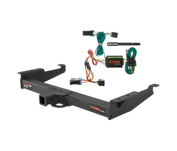 96 - 99 GMC Savana 3500 Excluding cutaway models Curt 2", Class 5 Trailer Tow Hitch + 4-flat Wiring Kit 15320 - CURT