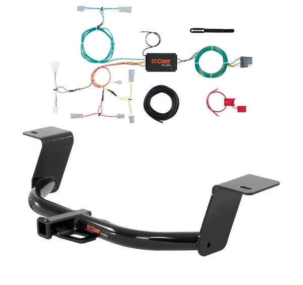 2016 - 2017 Honda Accord Coupe Curt 1-1/4", Class 1 Trailer Tow Hitch + 4-flat Wiring Kit 11681 - CURT
