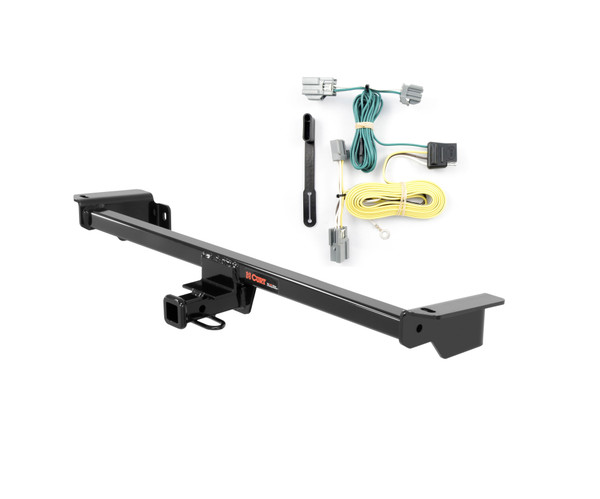 14 - 19 Ford Fiesta Sedan Curt 1-1/4", Class 1 Trailer Tow Hitch + 4-flat Wiring Kit 11369 - CURT