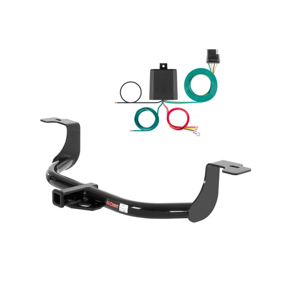08 - 10 Honda Accord Coupe Curt 1-1/4", Class 1 Trailer Tow Hitch + 4-flat Wiring Kit 11085 - CURT