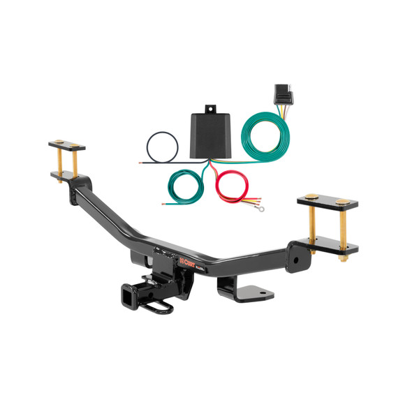 09 - 16 Audi A4 Quattro Sedan Curt 1-1/4", Class 1 Trailer Tow Hitch + 4-flat Wiring Kit 11186 - CURT