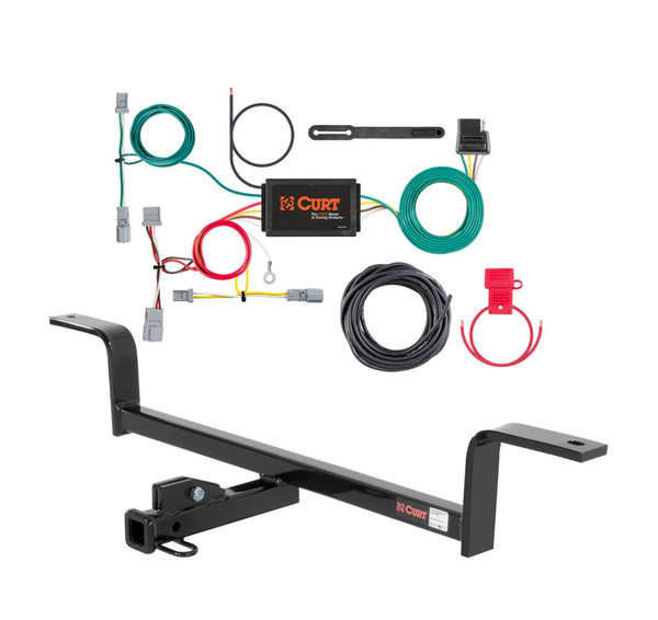 2001 - 2005 Honda Civic Coupe Curt 1-1/4", Class 1 Trailer Tow Hitch + 4-flat Wiring Kit 11204 - CURT