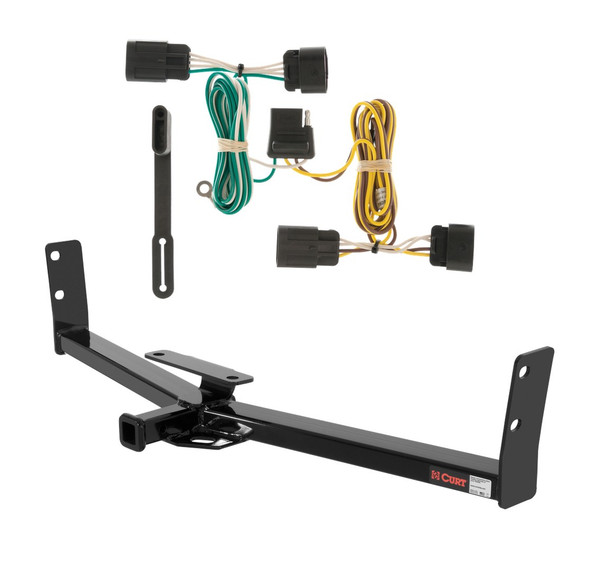 2010 - 2017 GMC Terrain Curt 1-1/4", Class 2 Trailer Tow Hitch + 4-flat Wiring Kit 12291-1 - CURT