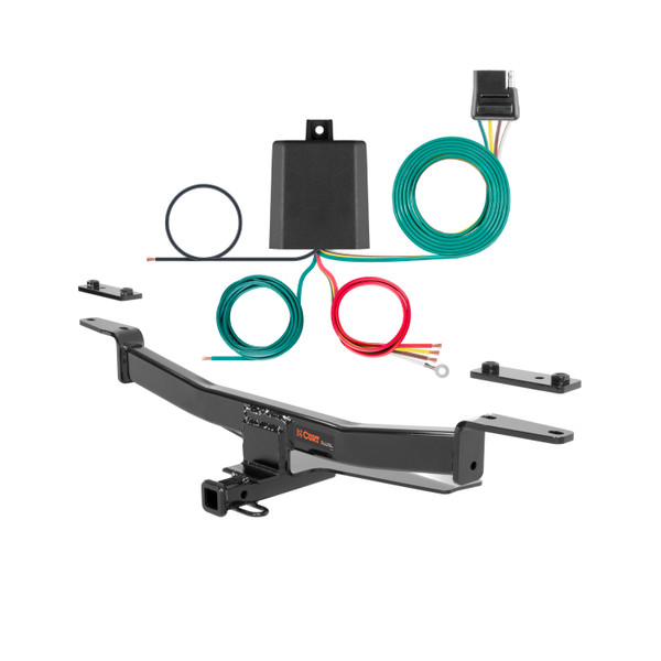 12 - 16 Audi A6 Sedan Curt 1-1/4", Class 1 Trailer Tow Hitch + 4-flat Wiring Kit 11423 - CURT