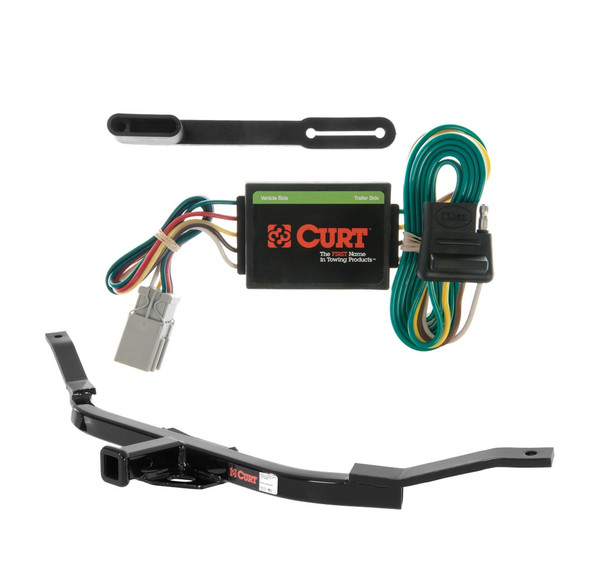 2003 - 2004 Honda Element Excluding SC Curt 1-1/4", Class 1 Trailer Tow Hitch + 4-flat Wiring Kit 11700 - CURT