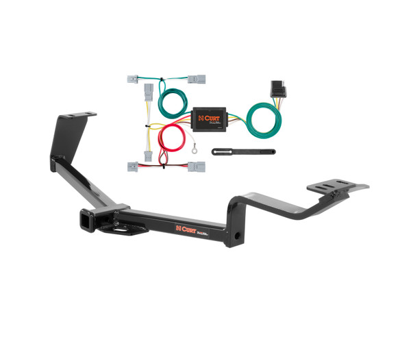 06 - 15 Honda Civic Sedan (Excluding Hybrid) Curt 1-1/4", Class 1 Trailer Tow Hitch + 4-flat Wiring Kit 11391 - CURT