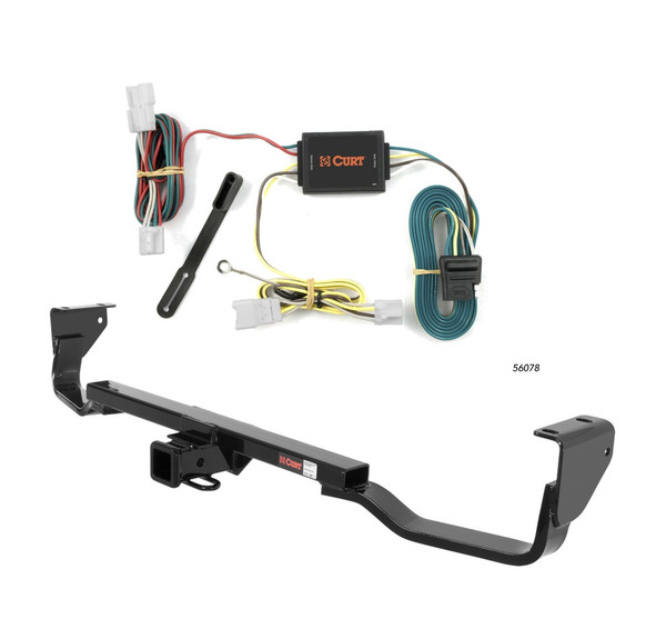 2007 - 2009 Hyundai Santa Fe Curt 2", Class 3 Trailer Tow Hitch + 4-flat Wiring Kit 13538 - CURT