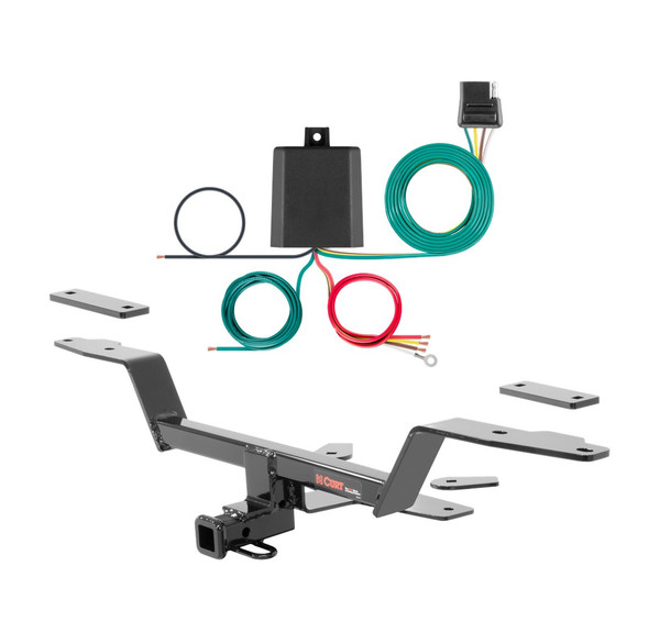 2017 - 2022 Audi A4 Allroad Curt 1-1/4", Class 1 Trailer Tow Hitch + 4-flat Wiring Kit 11448 - CURT