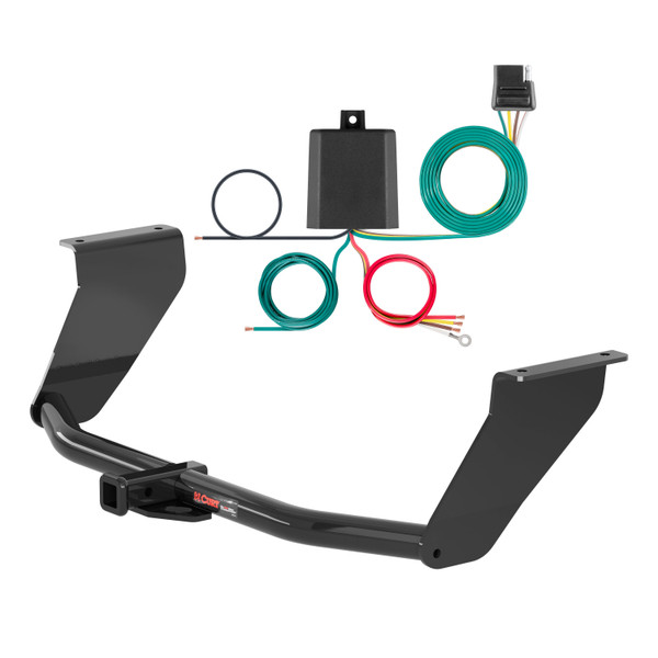 2012 Hyundai Genesis 5.0 Curt 1-1/4", Class 2 Trailer Tow Hitch + 4-flat Wiring Kit 12165 - CURT