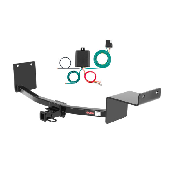 06 - 11 Hyundai Accent Sedan Curt 1-1/4", Class 1 Trailer Tow Hitch + 4-flat Wiring Kit 11094 - CURT