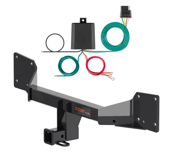 2018 - 2025 Audi Q5 Curt 2", Class 3 Trailer Tow Hitch + 4-flat Wiring Kit 13499 - CURT
