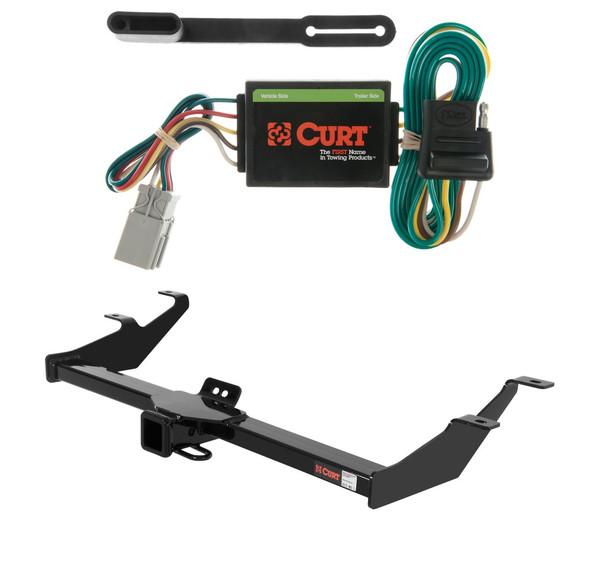 2003 - 2004 Honda Element Excluding SC Curt 2", Class 3 Trailer Tow Hitch + 4-flat Wiring Kit 13574 - CURT